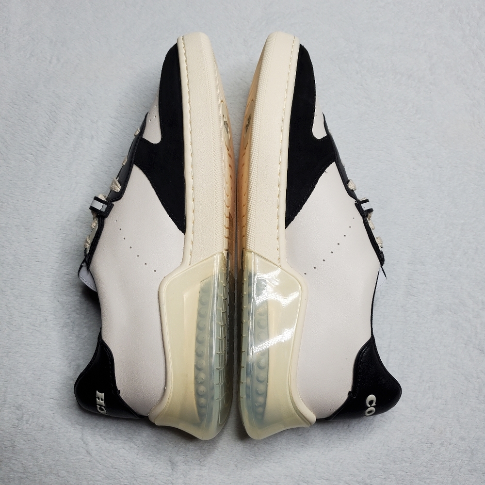 Coach Citysole Court Black & White Suede Leather Low Top Sneakers - Picture 6 of 13